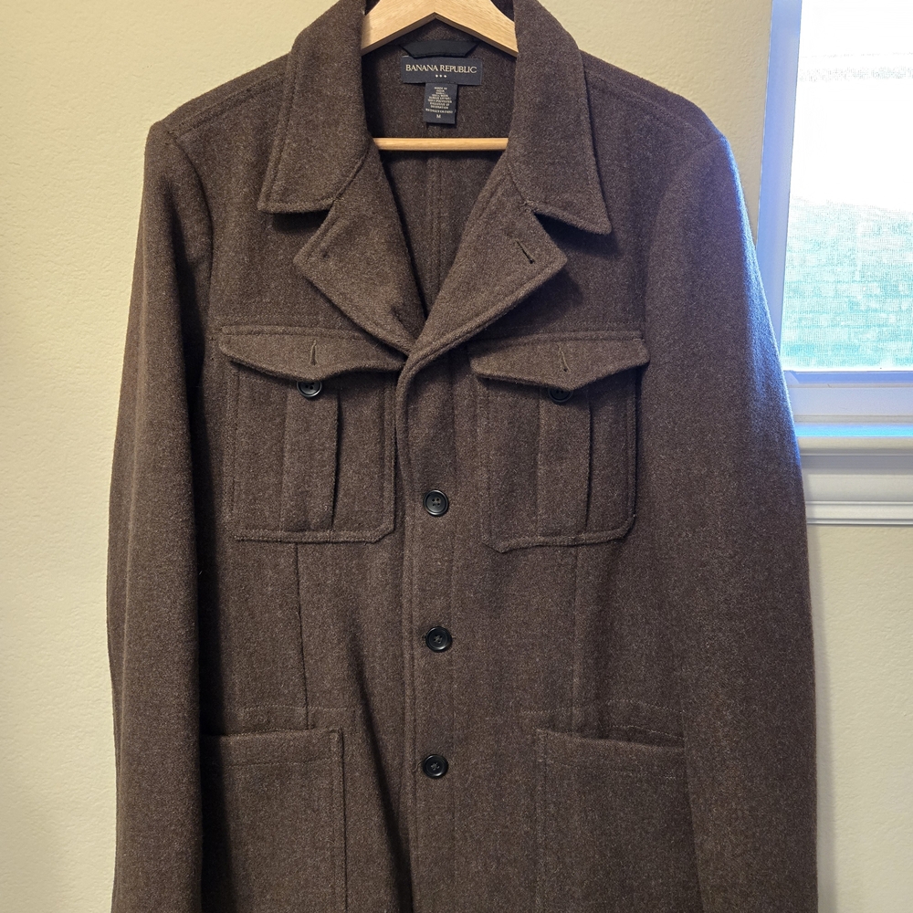 Banana Republic Chocolate Brown Pea Coat